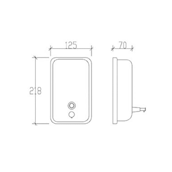 Ντισπένσερ Inox 1000 ml 81201